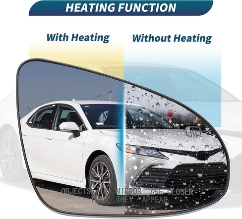 استبدال زجاج المرآة الجانبية للركاب Motoforti لسيارة Toyota Camry 2012-2017، زجاج مرآة الرؤية الخلفية اليمنى لسيارة Toyota Avalon 2013-2018 مع تسخين الطاقة يستبدل رقم 8791706410/TO1325119 in Saudi Arabia