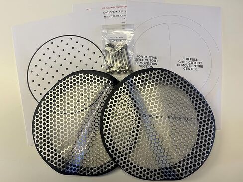 8" Front Motorcycle Harley Saddlebag Speaker Mounting Ring Adapters & Install Kit 2014-2023 in Saudi Arabia