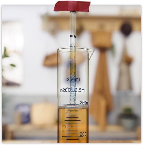 Hydrometer | Monitor and Test Your Homebrew | Homebrewed Beer, Wine, Mead, Cider, and More | Easily Measure Specific Gravity in Kuwait