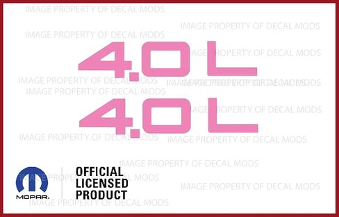Decal Mods Fender 4.0 Side Logo Graphic fits Jeep Wrangler TJ (1997-2006) (Set of 2) SJ3Y9 Black Matte in Saudi Arabia