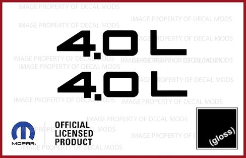 Decal Mods Fender 4.0 Side Logo Graphic fits Jeep Wrangler TJ (1997-2006) (Set of 2) SJ3Y9 Black Matte in Saudi Arabia
