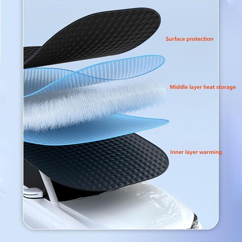 Car Magnetic Windshield Snow Cover for Mazda CX-5 2012-2025, All Weather Application Windshield Cover, Snow Protector, Winter Car Front Window Accessories,B-No Magnetism in Saudi Arabia