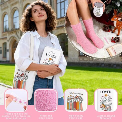 8 Pcs Book Lover Gifts for Women Gifts for Book Lovers Bookish Gift for Readers, Librarians, Bookworms, Women Reading Accessories Christmas Club Gift for Readers Bookworms in Saudi Arabia