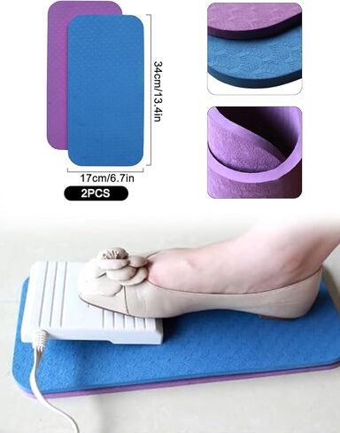 2 Pcs Sewing Machine Pedal Mat, 13.3 × 6.1 Inch No Slip Mats for Sewing Machine Foot Pedal, Sewing Accessory, Blue Purple in Saudi Arabia