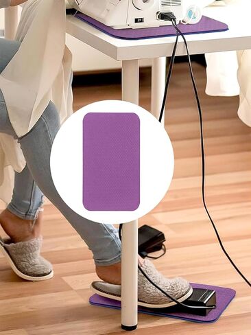 2 Pcs Sewing Machine Pedal Mat, 13.3 × 6.1 Inch No Slip Mats for Sewing Machine Foot Pedal, Sewing Accessory, Blue Purple in Saudi Arabia