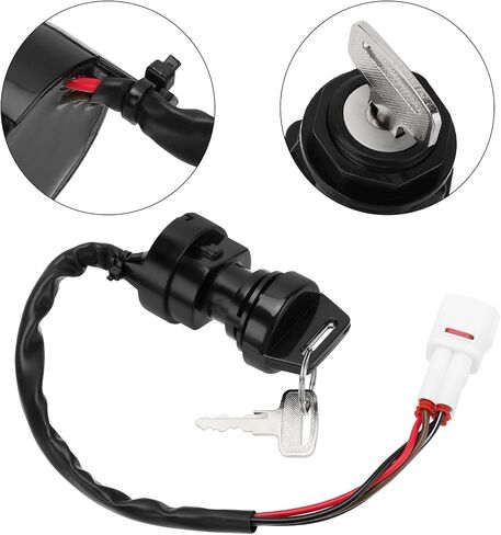 Ignition Key Switch Compatible with Yamaha Big Bear 350 400 Wolverine 350 Bear Tracker 250 Grizzly 600 80 Warrior 350 Kodiak 400 Timberwolf 250 Moto-4 350 Raptor 50 80 Breeze 125, OEM#4GB-82510-11-00 in Saudi Arabia