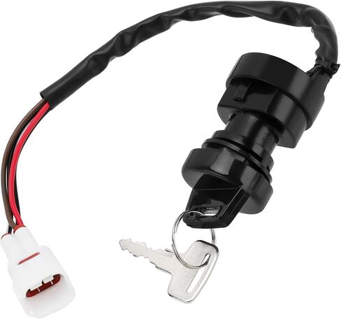 Ignition Key Switch Compatible with Yamaha Big Bear 350 400 Wolverine 350 Bear Tracker 250 Grizzly 600 80 Warrior 350 Kodiak 400 Timberwolf 250 Moto-4 350 Raptor 50 80 Breeze 125, OEM#4GB-82510-11-00 in Saudi Arabia