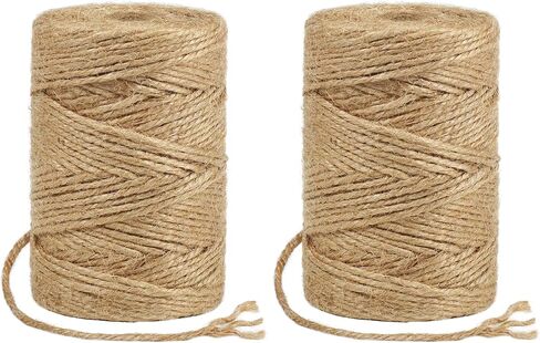 Tenn Well 656 Feet 3mm Jute Garden Twine, Heavy Duty Natural Twine String for Gardening, Plant Supporting, Bundling, Crafting, Wrapping in Saudi Arabia