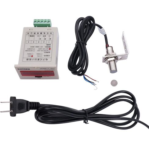 TWTADE/ 110-220VAC LED عرض تلقائي عداد رقمي 0-999999 6 أرقام + مفتاح كهروضوئي مستشعر المسافة 30 سم NPN NO + حامل in Kuwait