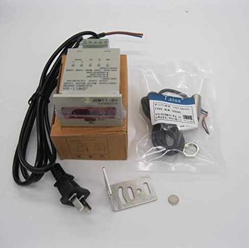 TWTADE/ 110-220VAC LED عرض تلقائي عداد رقمي 0-999999 6 أرقام + مفتاح كهروضوئي مستشعر المسافة 30 سم NPN NO + حامل in Kuwait