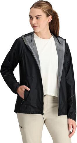 Outdoor Research Women's Helium Rain Jacket, Titanium, L in Saudi Arabia