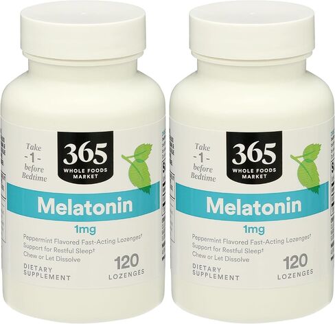 365 by Whole Foods Market, Melatonin 1Mg Peppermint, 120 LOunceenges in Kuwait