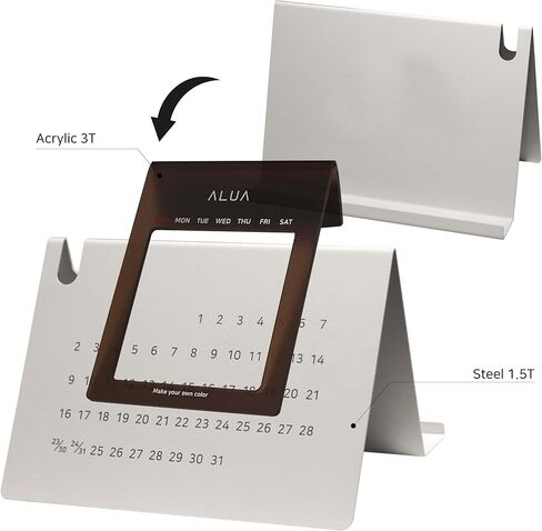 ALUA - تقويم مكتبي مميز بتقويم دائم قابل لإعادة الاستخدام، تصميم سنوي صديق للبيئة وخالد (كريم رملي) in Saudi Arabia