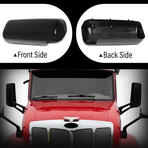 Pair Door Mirror Covers, Fit Peterbilt 579 2013-2023, Left Driver & Right Passenger Side 2PCS in Saudi Arabia
