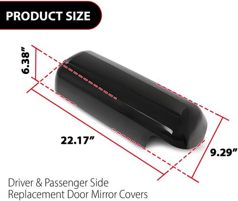 Pair Door Mirror Covers, Fit Peterbilt 579 2013-2023, Left Driver & Right Passenger Side 2PCS in Saudi Arabia