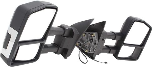 مرايا سحب جانبية غير كهربائية للسائق والراكب من Kool Vue لسيارة Ford F-250 F-350 Super Duty F-450 Super Duty 2011-2016 قابلة للطي يدويًا بدون ضوء إشارة، ومراقبة النقاط العمياء وذاكرة كروم in Saudi Arabia