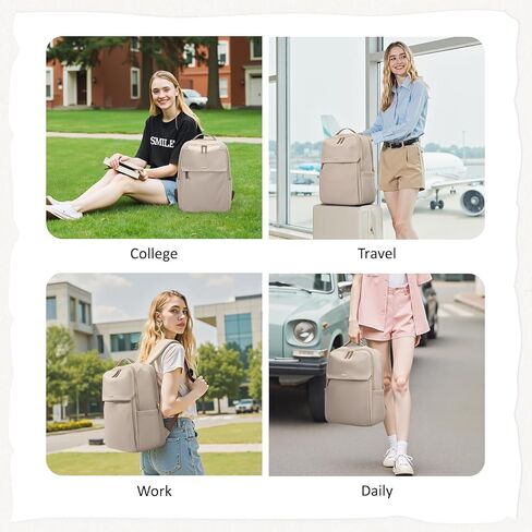 GOLF SUPAGS Laptop Backpack for Women Travel, Work & College Backpacks with Multiple Storage Pockets, Fits 15.6" Laptop, Airline Approved Carry-on Bag (Black) in Saudi Arabia