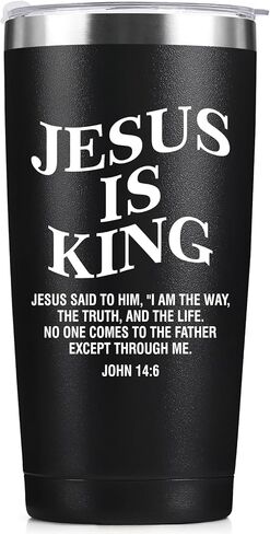 Jesus Is King Jesus John 14:6 Christian Gifts for Men Women, 20oz Stainless Steel Insulated Tumbler in Saudi Arabia
