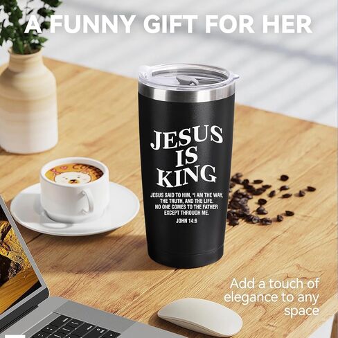 Jesus Is King Jesus John 14:6 Christian Gifts for Men Women, 20oz Stainless Steel Insulated Tumbler in Saudi Arabia