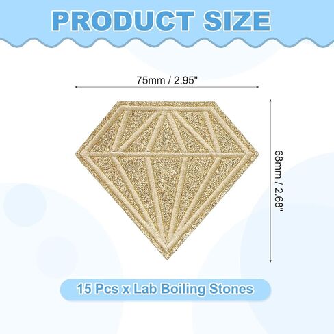 PATIKIL 15Pcs Diamond Patches, Diamond Iron on Patches Mini Embroidered Applique for DIY Clothing Bags Shoes Jeans Shirt Jackets Backpack Clothes Hat Dress Repair Decor, Magenta in Saudi Arabia