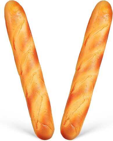 Angoily 2Pcs Baguette, Fake French Bread Long Loaf Fake Food for Table Photo, Artificial Adornment Croissant Bread Lifelike Dessert Pretend Food Kitchen Decoration Model in Saudi Arabia