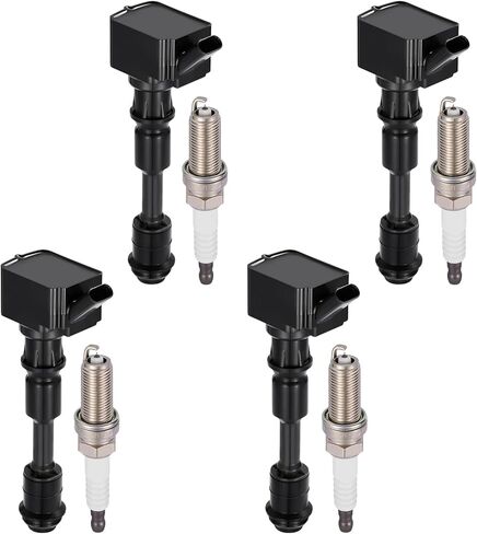 UF756 Ignition Coils & 95660 Spark Plugs Compatible with Volvo S60 S80 S90 V60 V90 XC40 XC60 XC70 XC90, 2015-2020 2.0L l4 - Replaces GN10907, C943, C-943, 31312514, 313125140, 49180-4PCS in Saudi Arabia