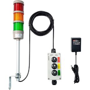 ANDONT 3 Stack Super Bright LED Andon Tower Lights, Off-ON, 6 ft Industrial Adapter, Plug Play Ready in Kuwait
