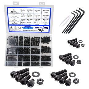 newlng 680pcs countersunk Head Screws with Nose Screw Set M3 M4 M5 M6 Screw and nut washers 304 Stainless Steel Cross countersunk Head Screw Machine Screws for DIY Repair Fixing Accessories in Kuwait