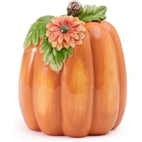 Fitz and Floyd Harvest Halloween Pumpkin Ceramic Figurine, 7.5 inch in Kuwait