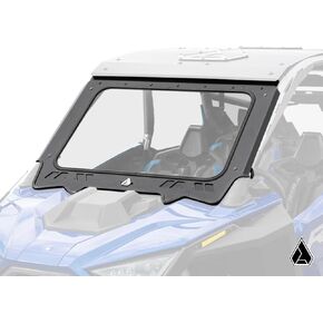 زجاج أمامي بفتحات تهوية من SuperATV Assault Industries لعام 2022+ Polaris RZR Pro R وPro R 4 | زجاج أمان مصفح معتمد من وزارة النقل | يمكن إضافة ممسحة يدوية | سهلة التركيب in Saudi Arabia