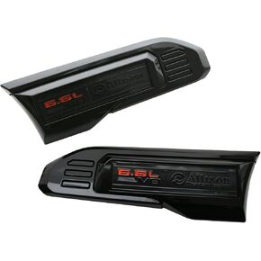 زوج تنفيس 6.6L V8 Allison Transmission Emblems 3D شارة بديلة لـ Sierra 2500HD 3500HD 2024-2025 GMC 6.6L (أسود) in Kuwait