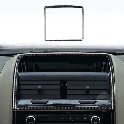 Real 3K Black Car Dashboard Central Clock Display/AC Vent Surround Frame Sticker Auto Interior Accessories Compatible with Ford Escape XLS XLT Hybrid 2008-2012/Mercury Mariner Hybrid 2008-2011 in Saudi Arabia