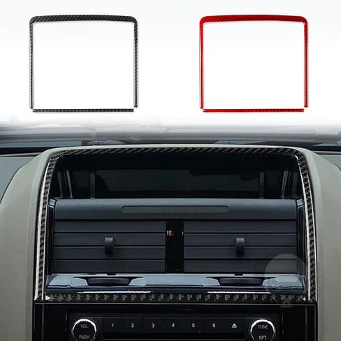 Real 3K Black Car Dashboard Central Clock Display/AC Vent Surround Frame Sticker Auto Interior Accessories Compatible with Ford Escape XLS XLT Hybrid 2008-2012/Mercury Mariner Hybrid 2008-2011 in Saudi Arabia