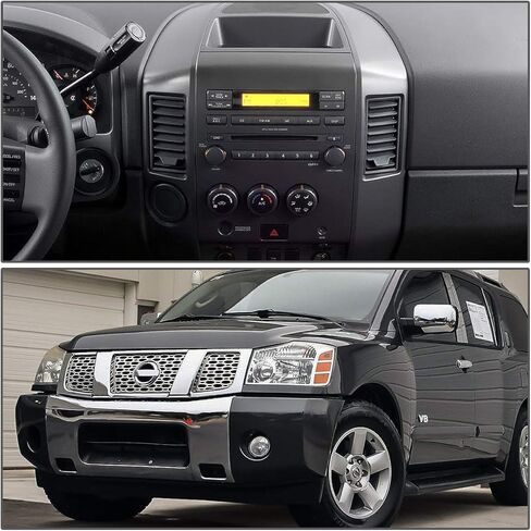 Auto Dynasty OE Style Center Dash Audio A C Vent Trim محيطي لوحة العدادات غطاء غطاء متوافق مع Titan Armada w مكبر صوت 04-06 in Saudi Arabia