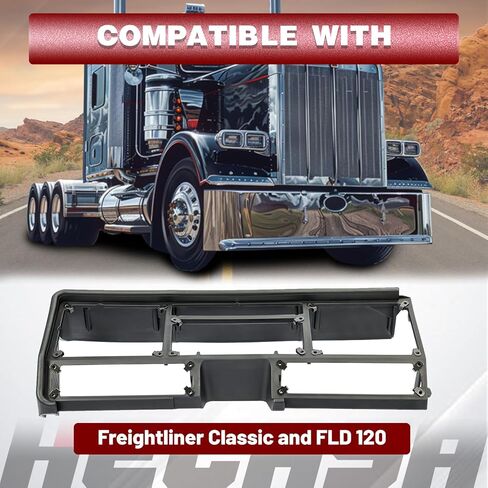 HECASA Dashboard Meter إطار عنقودي متوافق مع Freightliner Classic وFLD 120 بديل لـ A18-22178-017 الجانب الأيسر مطلي بالبلاستيك in Saudi Arabia