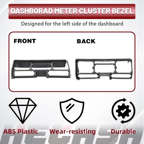 HECASA Dashboard Meter إطار عنقودي متوافق مع Freightliner Classic وFLD 120 بديل لـ A18-22178-017 الجانب الأيسر مطلي بالبلاستيك in Saudi Arabia