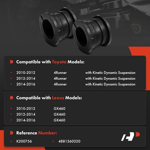 A-Premium 2 x Front To Frame or Front Inner Sway Bar Bushing Kit, Compatible with Toyota 4Runner 2010-2016 & Lexus GX460 2010-2016 in Saudi Arabia