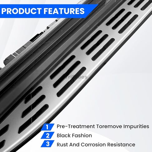 Running Boards Compatible with Mercedes Benz GLE W167 GLE350 GLE450 GLE450e GLE580 2020 2021 2022 2023 2024 2025 2026 Side Pedal with Brackets,2 PCS Right & Left Side Step Rail Nerf Bars (Silver) in Saudi Arabia