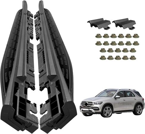 Running Boards Compatible with Mercedes Benz GLE W167 GLE350 GLE450 GLE450e GLE580 2020 2021 2022 2023 2024 2025 2026 Side Pedal with Brackets,2 PCS Right & Left Side Step Rail Nerf Bars (Silver) in Saudi Arabia