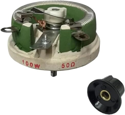 100 واط BC1 مقاومة متغيرة الطاقة، مقاوم جرح سلكي متغير، شكل قرص، مقاوم قابل للتعديل، مقاومة متغيرة منزلق (20R) in Kuwait