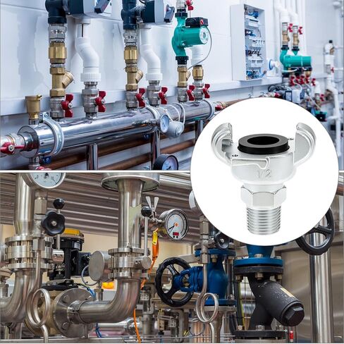 تركيب خرطوم الهواء الحديدي من QWORK، طرف ذكر 3/4 NPT، قطعتان من الوصلات العالمية in Kuwait