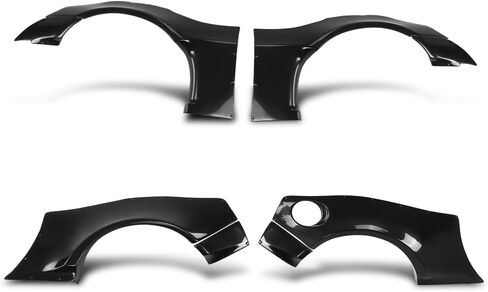 PIT66 Wide Body 8 Pcs Fender Flares Cover Wheel Cover Protectors Fit Scion FR-S 2013 2014 2015 2016, Toyota 86 2017 2018 2019 2020 and Subaru BRZ 2013 2014 2015 2016 2017 2018 2019 2020 Black in Saudi Arabia