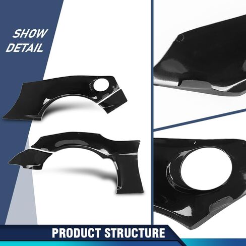 PIT66 Wide Body 8 Pcs Fender Flares Cover Wheel Cover Protectors Fit Scion FR-S 2013 2014 2015 2016, Toyota 86 2017 2018 2019 2020 and Subaru BRZ 2013 2014 2015 2016 2017 2018 2019 2020 Black in Saudi Arabia