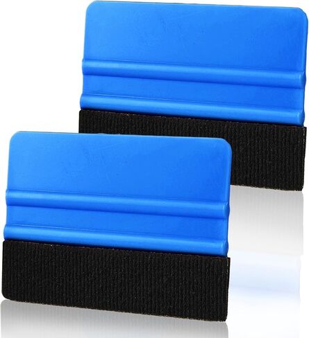 Vinyl Squeegee Tool, Blue Plastic Felt Squeegee for Vinyl Scraper for Craft Car Wrap Decal Window Tint Class Film Wallpaper Wrap Application Tools in Saudi Arabia