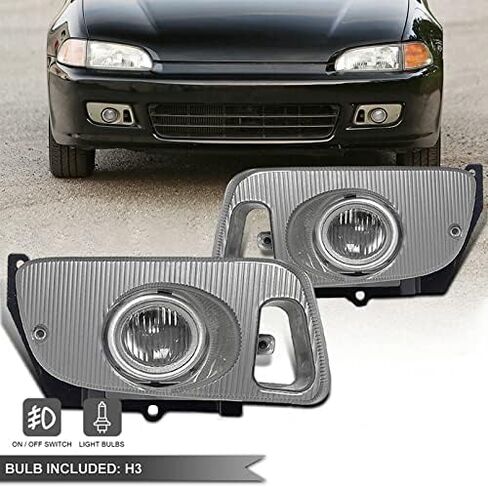 Front Fog Lights For Honda For Civic 1992-1995 Car Front Bumper Fog Light in Saudi Arabia