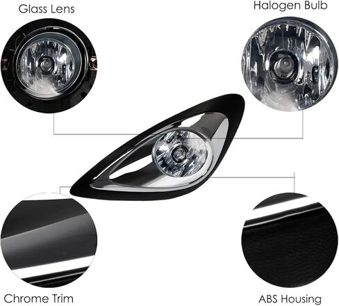 Front Fog Lights For Nissan For March For Micra 2013 2014 2015 2016 Car Front Bumper Fog Light in Saudi Arabia