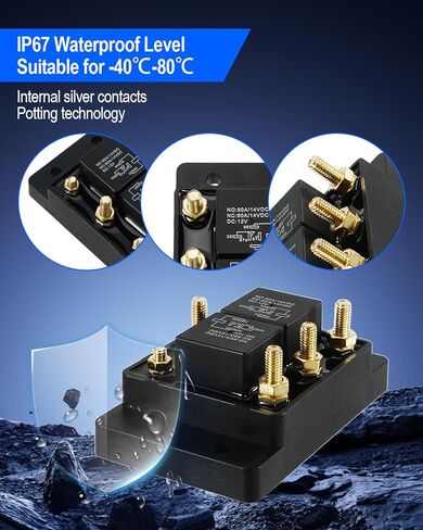 2Pcs 12V Forward and Reverse Relay Module with Terminals Fit for Tarp Winch Trim Snow Plow Lift Motor Replace 5541100 ATP0110 K10746M CH 24452 13994 in Saudi Arabia