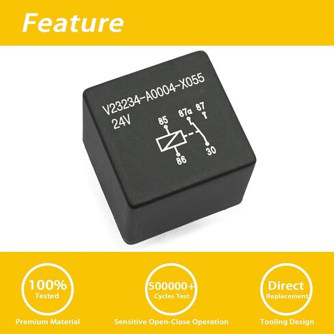 5 Packs V23234-A0004-X055 Relay, 24V 40A 5 Pins, Automotive Relay in Saudi Arabia