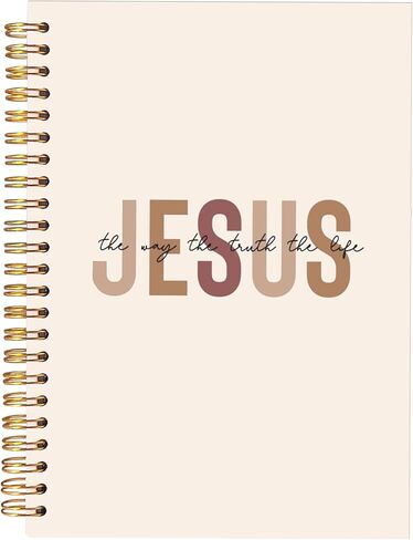 KAOWT Boho Christian Notebook Journal, Bible Notebooks for Note Taking, Christian Gifts for Women, Prayer Scripture Journal, Jesus the Way the Truth the Life Hardcover Spiral Notebook 5.5x8.3in in Kuwait