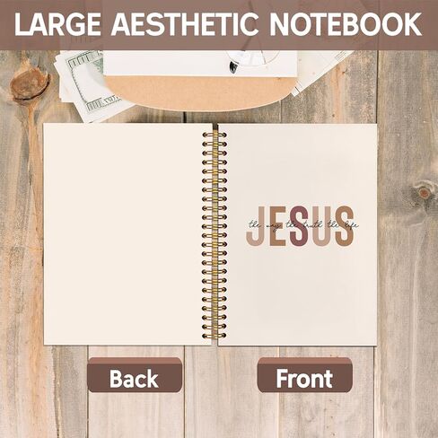 KAOWT Boho Christian Notebook Journal, Bible Notebooks for Note Taking, Christian Gifts for Women, Prayer Scripture Journal, Jesus the Way the Truth the Life Hardcover Spiral Notebook 5.5x8.3in in Kuwait